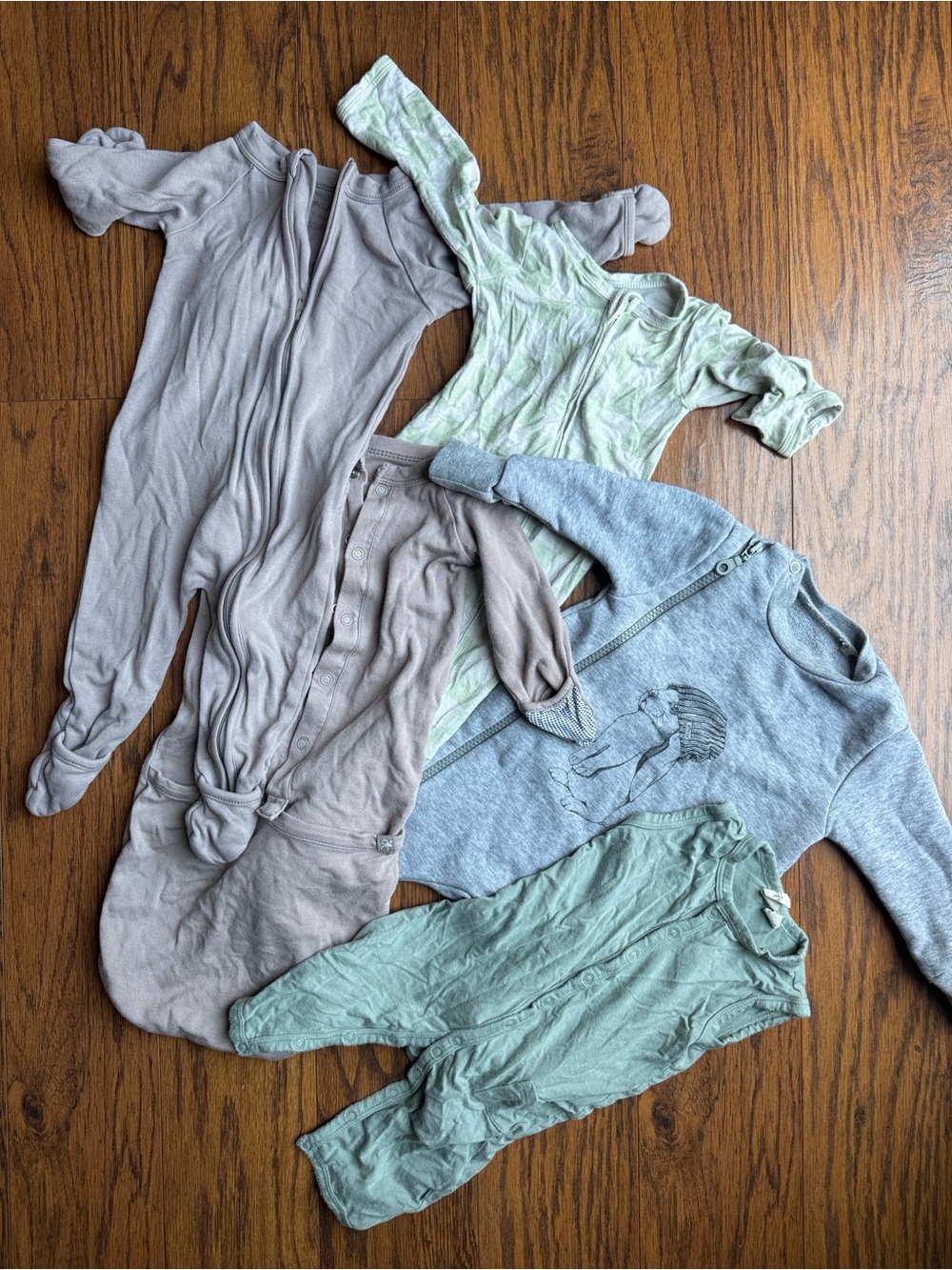 3-6 month Baby Footed One-Pieces - Soft Sleepwear Set